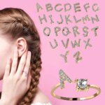 A-Z Letter Adjustable Opening Rings For Women Couple Alphabet Name Men Initials Ring Men Wedding Finger Jewelry Anillos Mujer - Image 6
