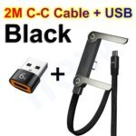 Quick Charge Flat Phone Charger Type C 240W Foldable Stand Fast Charging Kick Cable Stand Holder Cord for IPhone 17 16 Samsung - Image 3