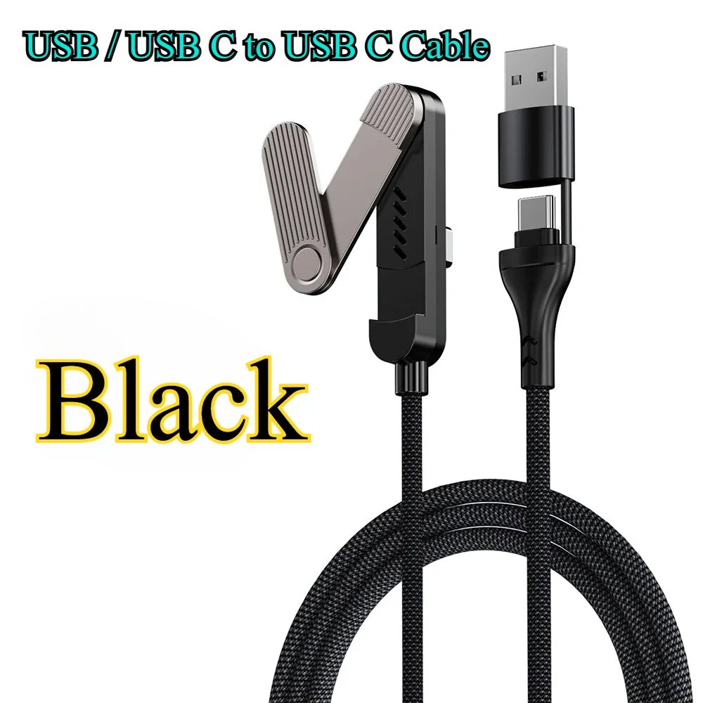 Quick Charge Flat Phone Charger Type C 240W Foldable Stand Fast Charging Kick Cable Stand Holder Cord for IPhone 17 16 Samsung