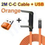Quick Charge Flat Phone Charger Type C 240W Foldable Stand Fast Charging Kick Cable Stand Holder Cord for IPhone 17 16 Samsung - Image 2