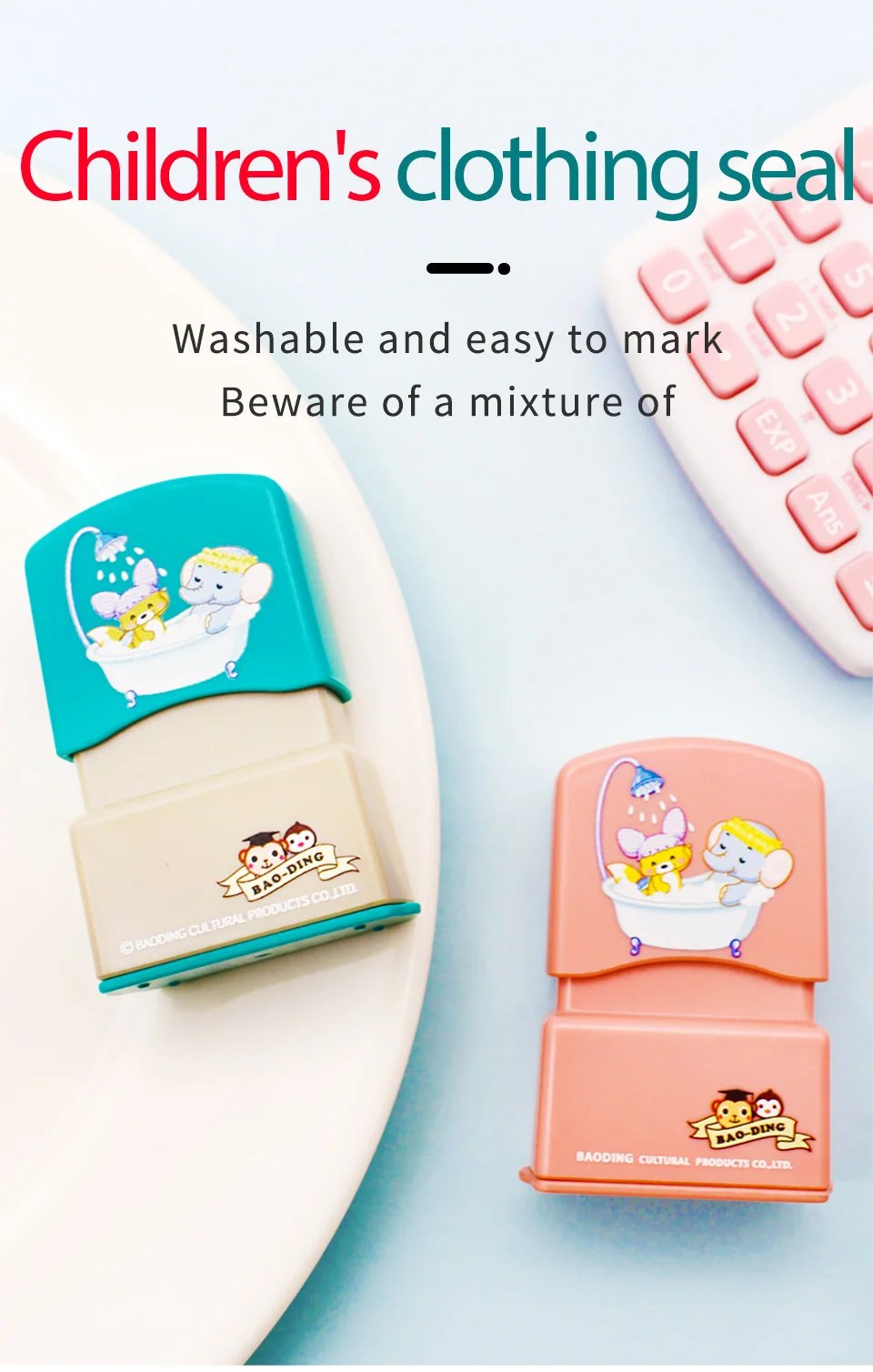 Children's Name Seal Custom Student's Name Stamp  Kindergarten Clothes Waterproof Name Sticker Will Not be Washed Off  Christmas