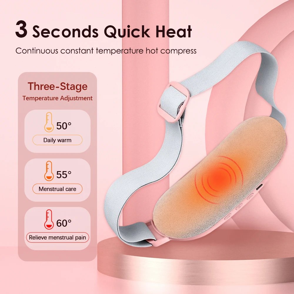 Electric Waist Massage Period Cramp Massager Vibrating Heating Belt for Menstrual Waist Stomach Abdominal Warm Palace Belt Electric Waist Massage Period Cramp Massager Vibrating Heating Belt for Menstrual Waist Stomach Abdominal Warm Palace Belt