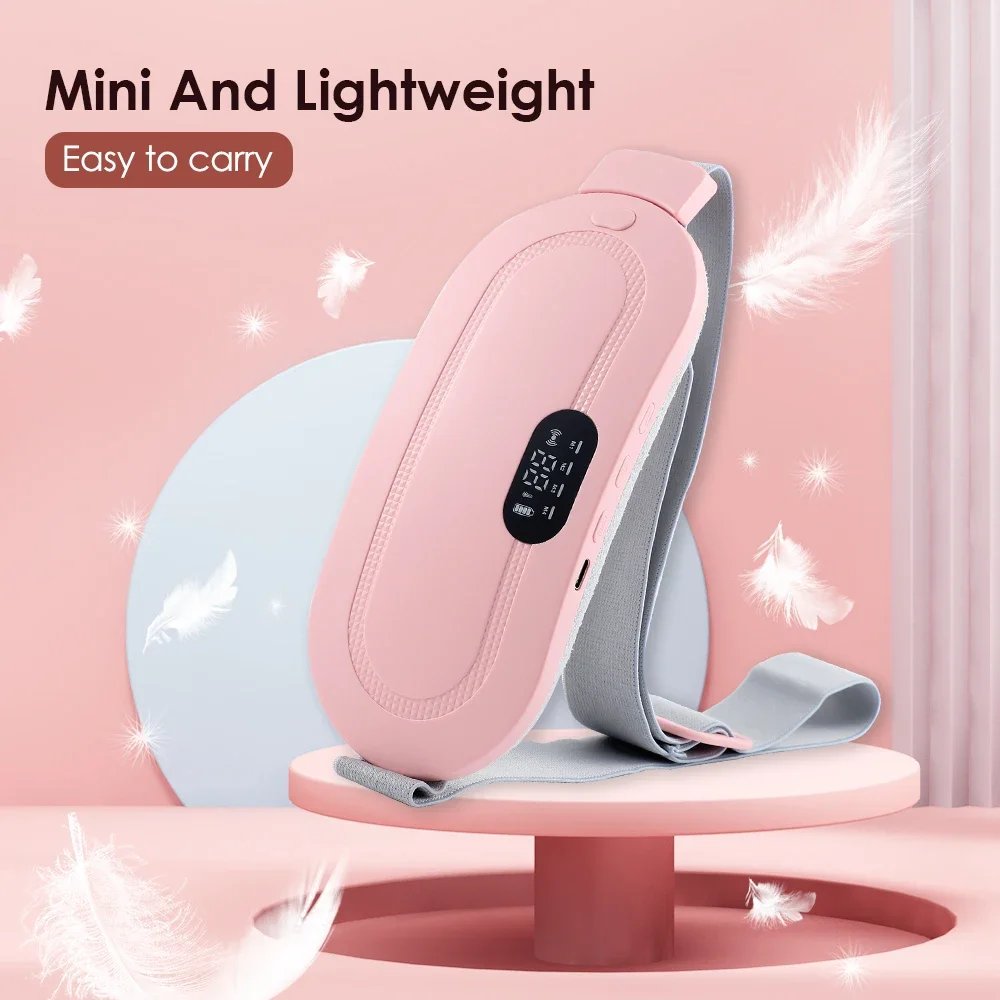 27489-xgldzw.png Electric Waist Massage Period Cramp Massager Vibrating Heating Belt for Menstrual Waist Stomach Abdominal Warm Palace Belt - Image 1
