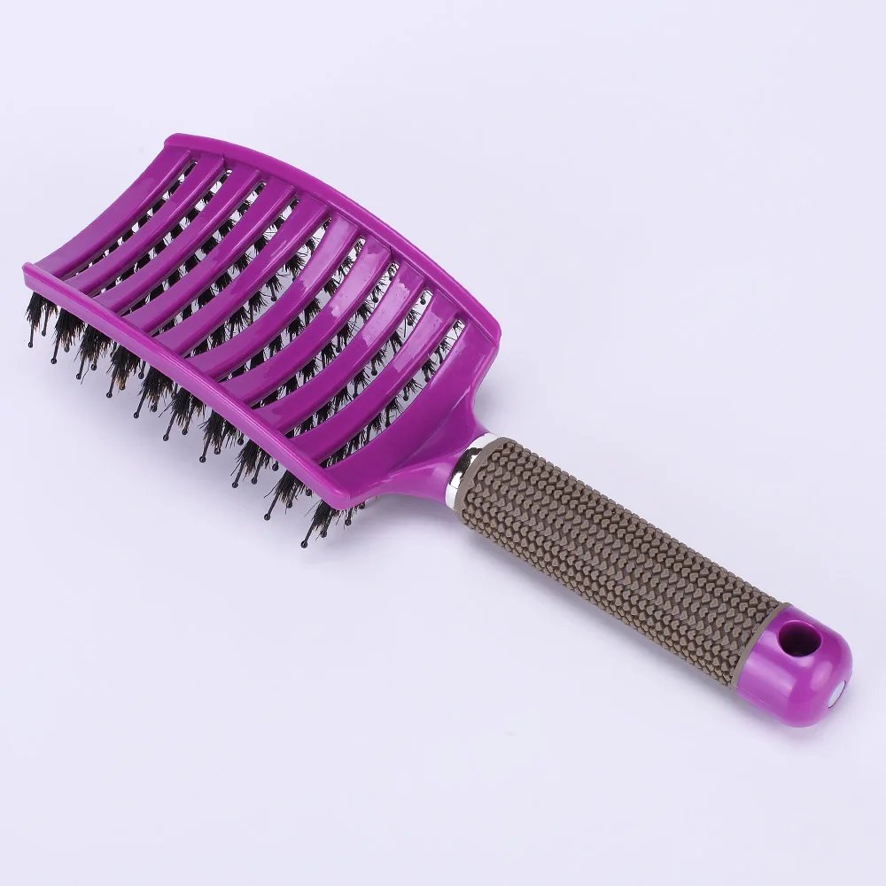 Hair Brush Scalp Massage Comb Hairbrush Bristle&Nylon Women Wet Curly Detangle Hair Brush for Salon Hairdressing Styling Tools