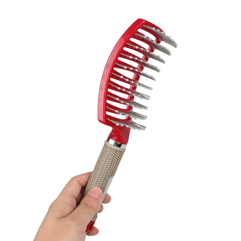 Hair Brush Scalp Massage Comb Hairbrush Bristle&Nylon Women Wet Curly Detangle Hair Brush for Salon Hairdressing Styling Tools