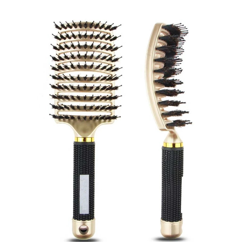 Hair Brush Scalp Massage Comb Hairbrush Bristle&Nylon Women Wet Curly Detangle Hair Brush for Salon Hairdressing Styling Tools
