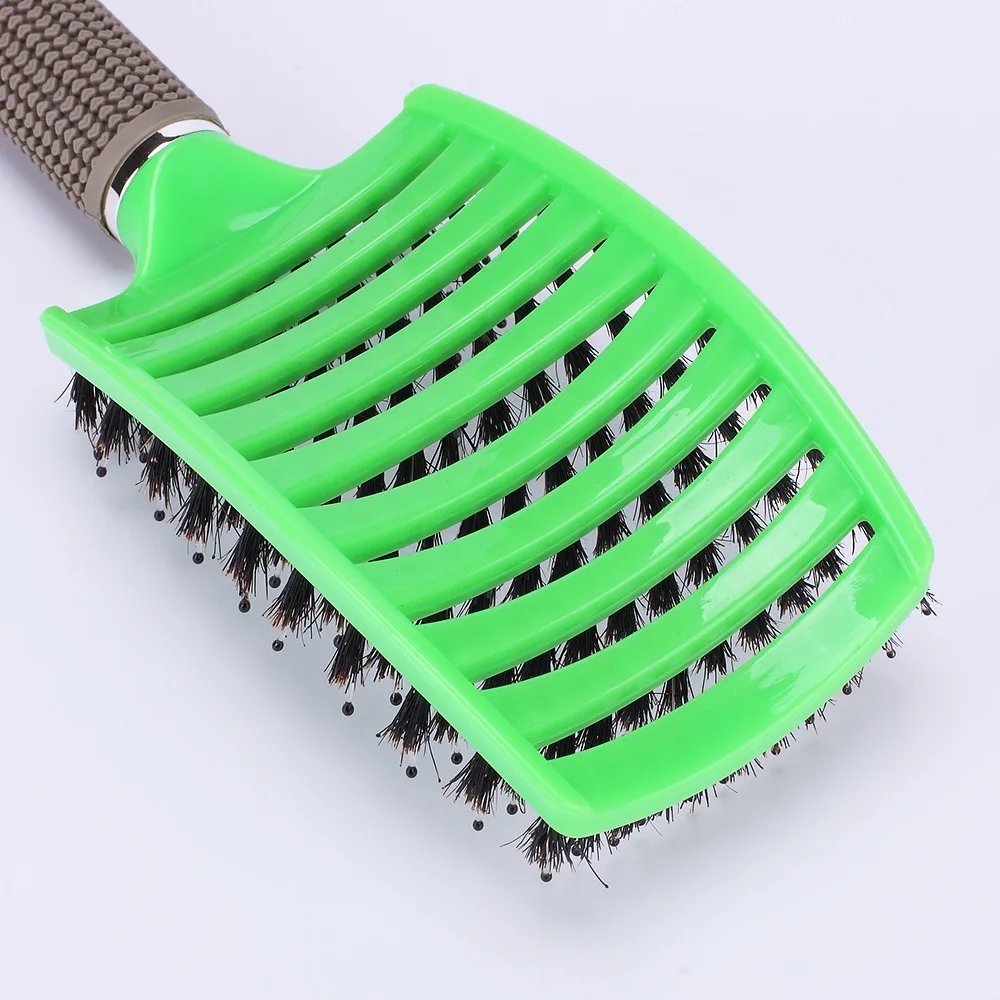 Hair Brush Scalp Massage Comb Hairbrush Bristle&Nylon Women Wet Curly Detangle Hair Brush for Salon Hairdressing Styling Tools