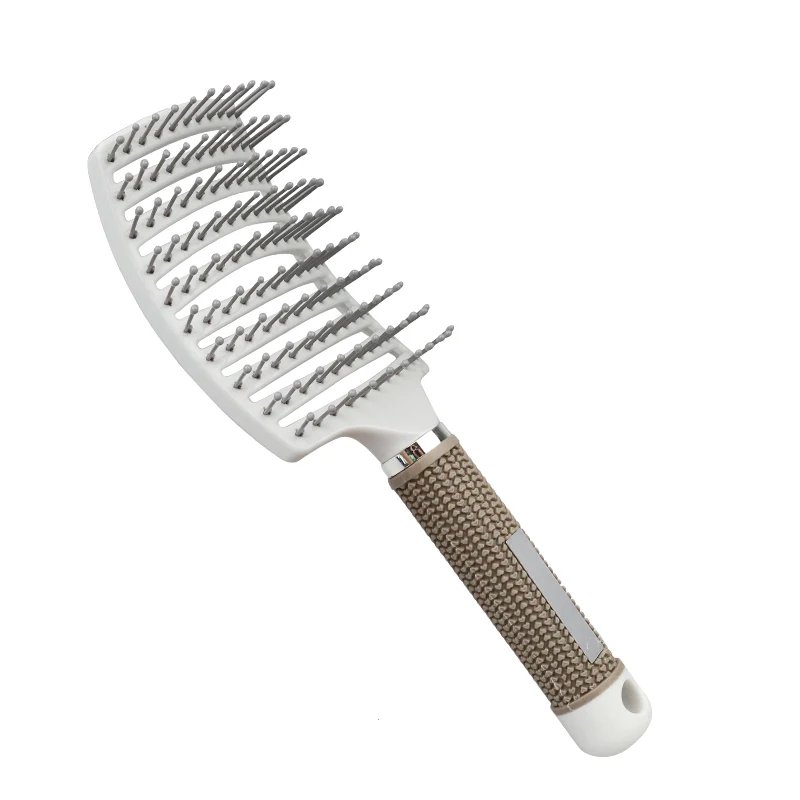 Hair Brush Scalp Massage Comb Hairbrush Bristle&Nylon Women Wet Curly Detangle Hair Brush for Salon Hairdressing Styling Tools