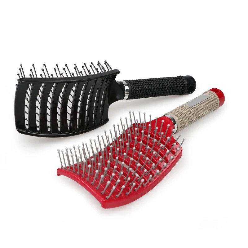 Hair Brush Scalp Massage Comb Hairbrush Bristle&Nylon Women Wet Curly Detangle Hair Brush for Salon Hairdressing Styling Tools