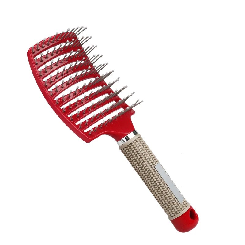 Hair Brush Scalp Massage Comb Hairbrush Bristle&Nylon Women Wet Curly Detangle Hair Brush for Salon Hairdressing Styling Tools