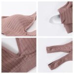 Women Deep V Ribbed Bralette Push-Up Bras Sports Seamless Bra Padded & Unlined Underwear Two Versions Top Sexy Lingerie S-XL - Image 6