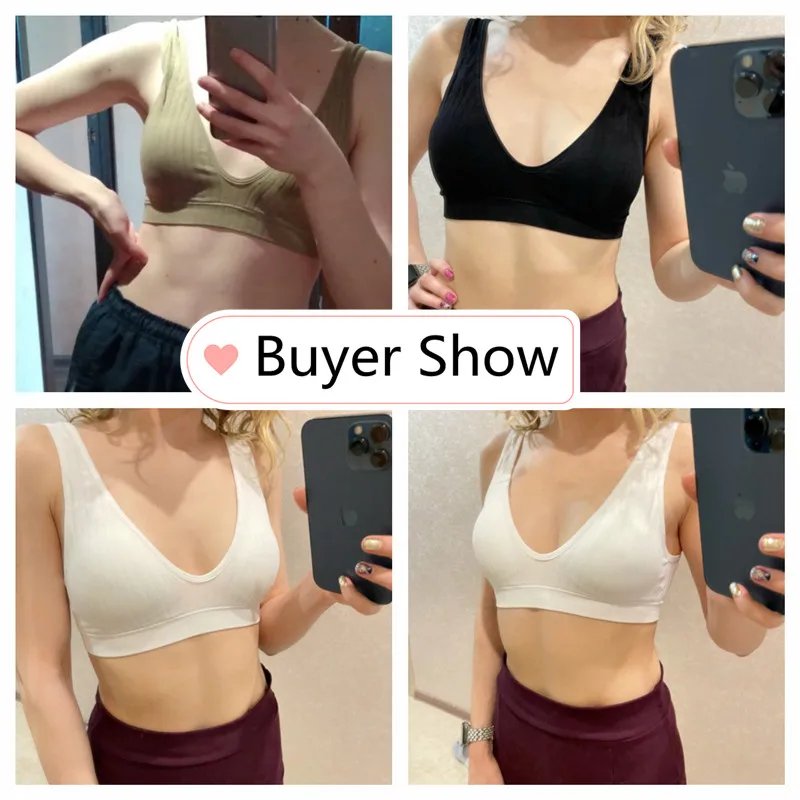 Women Deep V Ribbed Bralette Push-Up Bras Sports Seamless Bra Padded & Unlined Underwear Two Versions Top Sexy Lingerie S-XL Women Deep V Ribbed Bralette Push-Up Bras Sports Seamless Bra Padded & Unlined Underwear Two Versions Top Sexy Lingerie S-XL