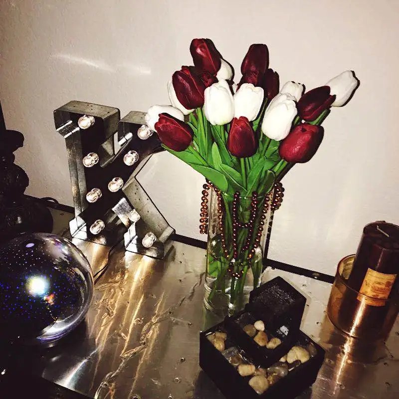 10PCS Tulip Artificial Flower Real Touch Artificial Bouquet PE Fake Flower for Wedding Decoration Flowers Home Garden Decor 10PCS Tulip Artificial Flower Real Touch Artificial Bouquet PE Fake Flower for Wedding Decoration Flowers Home Garden Decor