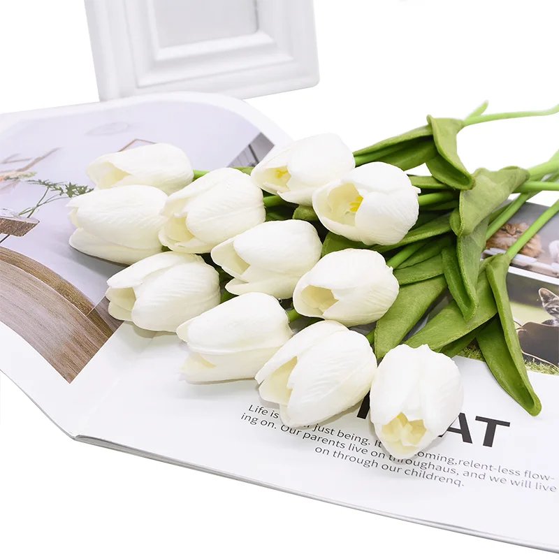 10PCS Tulip Artificial Flower Real Touch Artificial Bouquet PE Fake Flower for Wedding Decoration Flowers Home Garden Decor 10PCS Tulip Artificial Flower Real Touch Artificial Bouquet PE Fake Flower for Wedding Decoration Flowers Home Garden Decor
