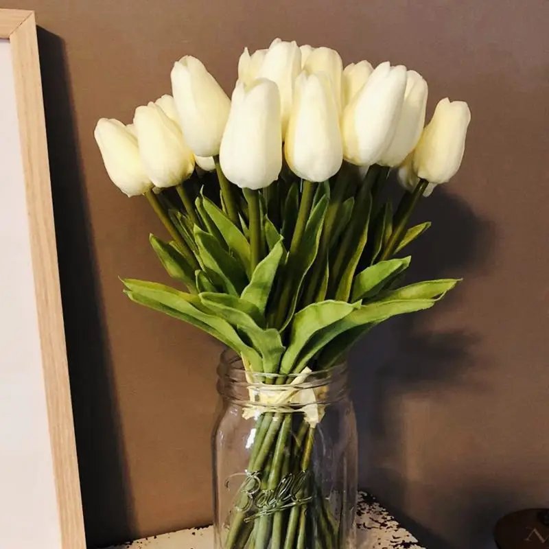 10PCS Tulip Artificial Flower Real Touch Artificial Bouquet PE Fake Flower for Wedding Decoration Flowers Home Garden Decor 10PCS Tulip Artificial Flower Real Touch Artificial Bouquet PE Fake Flower for Wedding Decoration Flowers Home Garden Decor