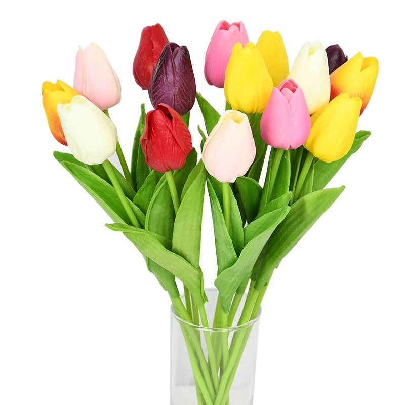 10PCS Tulip Artificial Flower Real Touch Artificial Bouquet PE Fake Flower for Wedding Decoration Flowers Home Garden Decor 10PCS Tulip Artificial Flower Real Touch Artificial Bouquet PE Fake Flower for Wedding Decoration Flowers Home Garden Decor