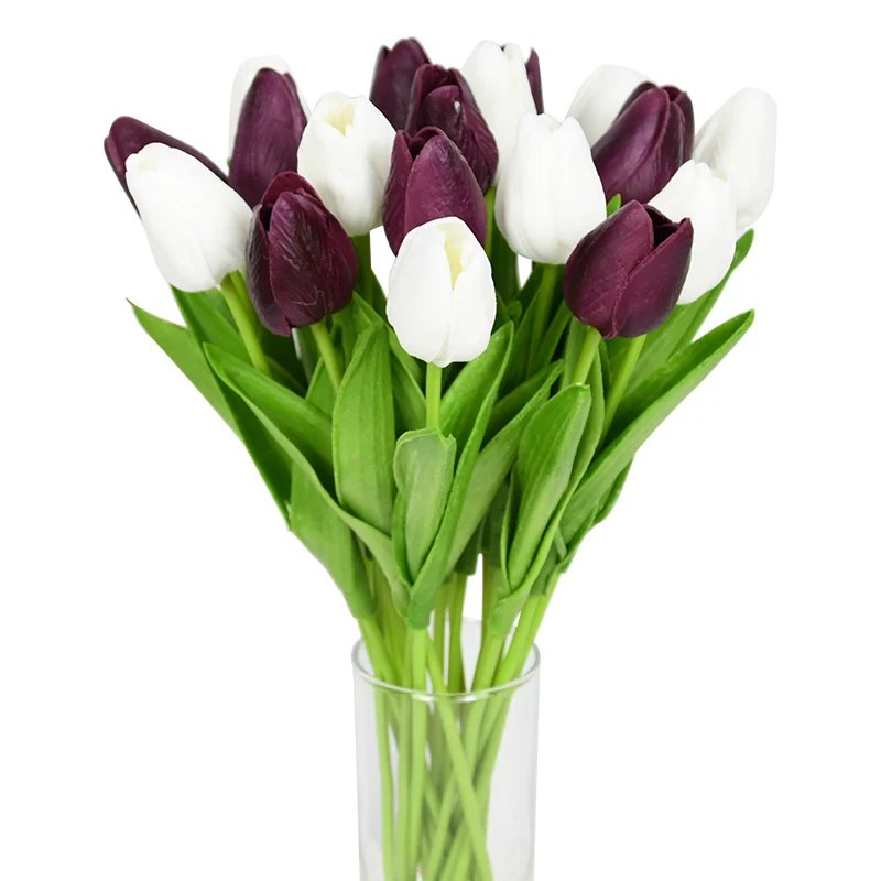 10PCS Tulip Artificial Flower Real Touch Artificial Bouquet PE Fake Flower for Wedding Decoration Flowers Home Garden Decor 10PCS Tulip Artificial Flower Real Touch Artificial Bouquet PE Fake Flower for Wedding Decoration Flowers Home Garden Decor