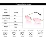 Fashion Rectangle Rimless Sunglasses Luxury Design Women Unisex Retro Gradient Glasses Eyeglasses UV400 Streetwear Accessories - Image 5