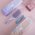 1Box Air Weave Wave Detangling Brush Anti-static Vent Hair Brush Scalp Massage Comb Hair Styling Tool for Curly Straight Hair - Image 5