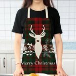 Linen Merry Christmas Apron Christmas Decorations for Home Kitchen Accessories 2026 Christmas Natal Navidad 2027 New Year Gifts - Image 5