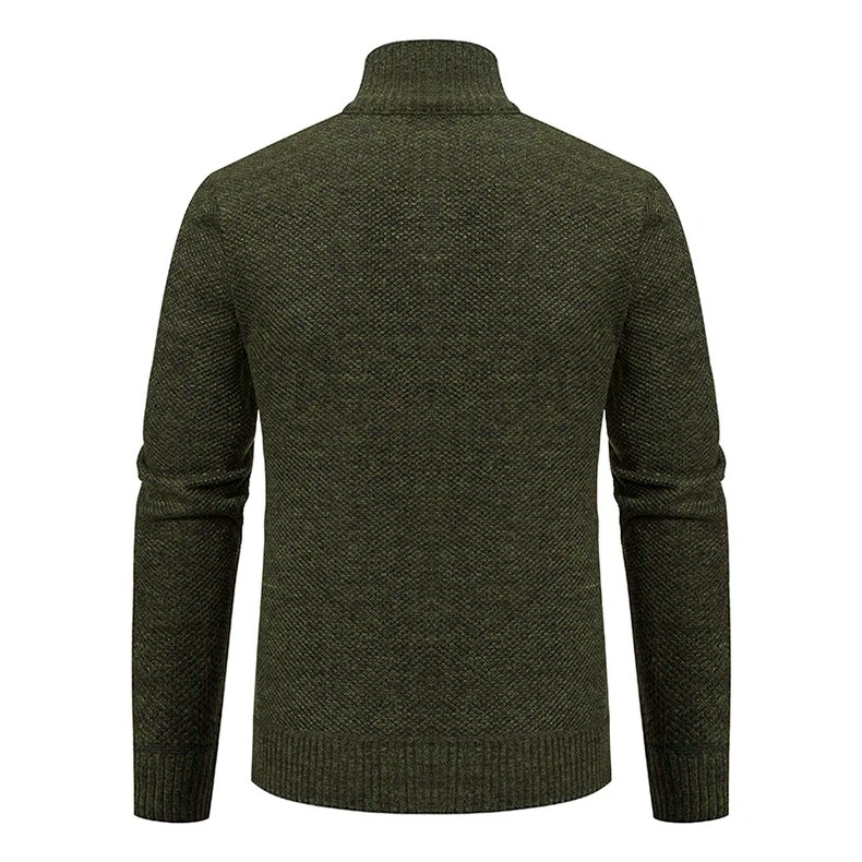 Men's Casual Sports Coat Solid Color Stand Collar sweater Grab Fleece Warm Zipper Cardigan Men's Casual Sports Coat Solid Color Stand Collar sweater Grab Fleece Warm Zipper Cardigan