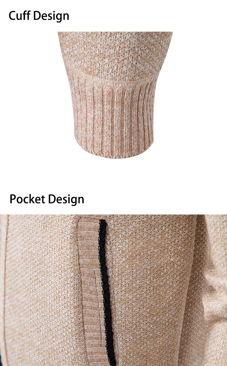 Men's Casual Sports Coat Solid Color Stand Collar sweater Grab Fleece Warm Zipper Cardigan Men's Casual Sports Coat Solid Color Stand Collar sweater Grab Fleece Warm Zipper Cardigan