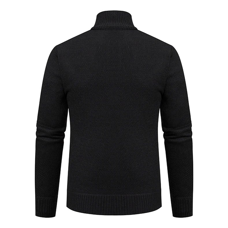 Men's Casual Sports Coat Solid Color Stand Collar sweater Grab Fleece Warm Zipper Cardigan Men's Casual Sports Coat Solid Color Stand Collar sweater Grab Fleece Warm Zipper Cardigan
