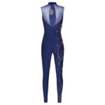 Womens Rhythmic Gymnastics Artistic Figure Skating Dance Costume Shiny Rhinestones Ballet Dance Unitards Jumpsuit Full Bodysuit - Image 5