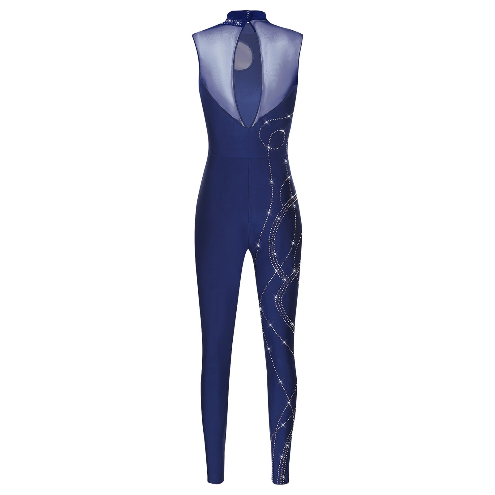 Womens Rhythmic Gymnastics Artistic Figure Skating Dance Costume Shiny Rhinestones Ballet Dance Unitards Jumpsuit Full Bodysuit Womens Rhythmic Gymnastics Artistic Figure Skating Dance Costume Shiny Rhinestones Ballet Dance Unitards Jumpsuit Full Bodysuit