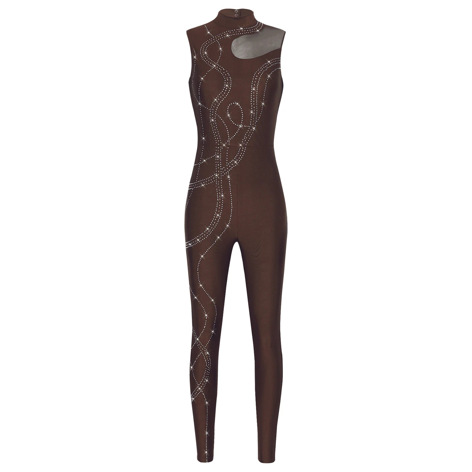 Womens Rhythmic Gymnastics Artistic Figure Skating Dance Costume Shiny Rhinestones Ballet Dance Unitards Jumpsuit Full Bodysuit Womens Rhythmic Gymnastics Artistic Figure Skating Dance Costume Shiny Rhinestones Ballet Dance Unitards Jumpsuit Full Bodysuit
