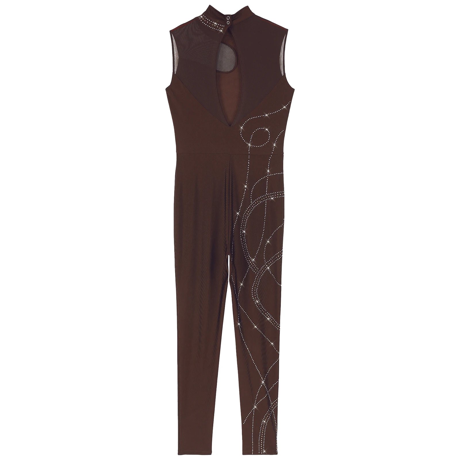 Womens Rhythmic Gymnastics Artistic Figure Skating Dance Costume Shiny Rhinestones Ballet Dance Unitards Jumpsuit Full Bodysuit Womens Rhythmic Gymnastics Artistic Figure Skating Dance Costume Shiny Rhinestones Ballet Dance Unitards Jumpsuit Full Bodysuit