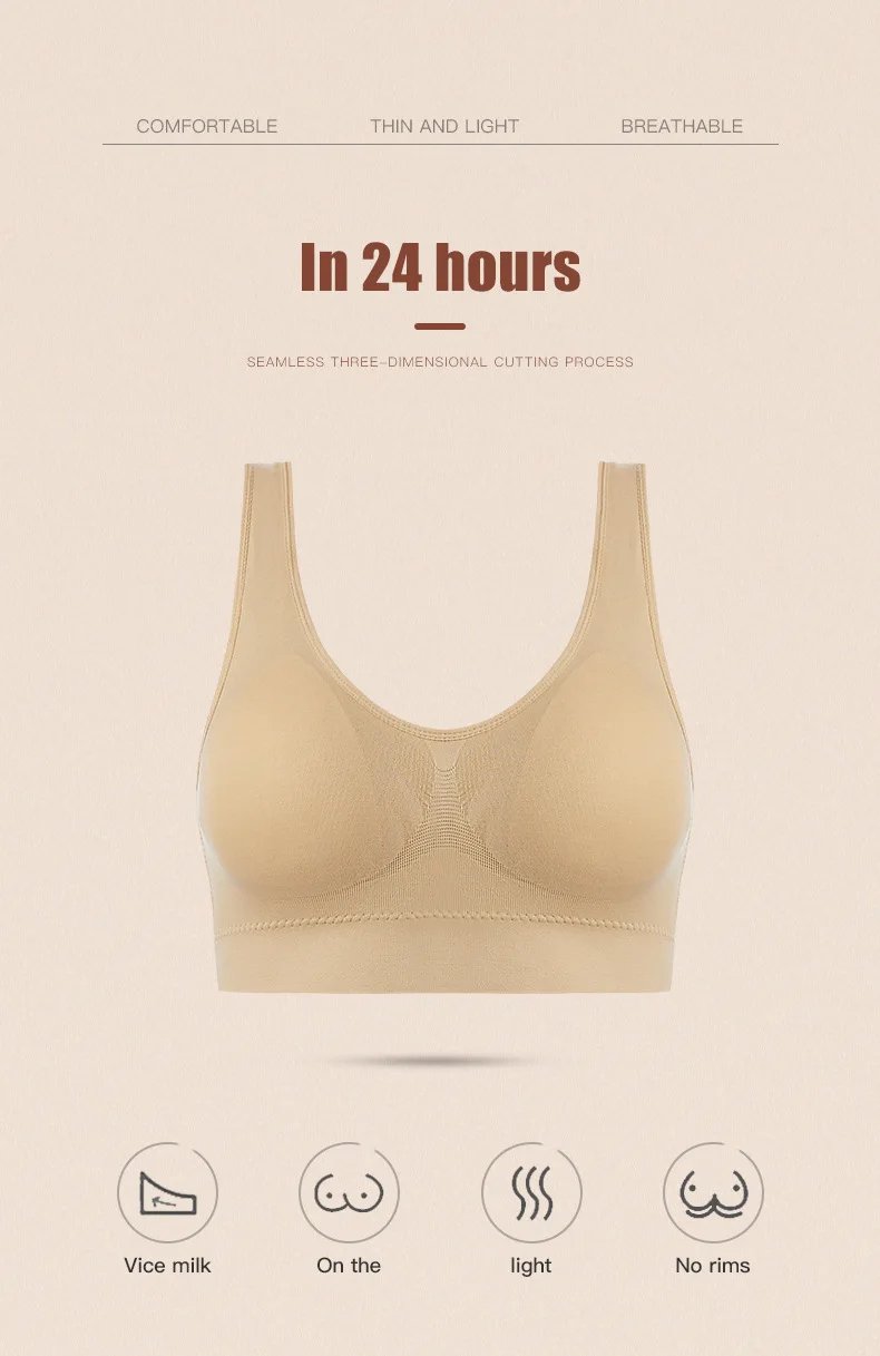 S-7XL Plus Size Thin Non-underwire Bra Zero Bondage Women's Underwear Sports Yoga Wireless Vest Seamless Adjustable Brassiere S-7XL Plus Size Thin Non-underwire Bra Zero Bondage Women's Underwear Sports Yoga Wireless Vest Seamless Adjustable Brassiere